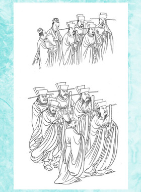 白描底稿佛像国画题材