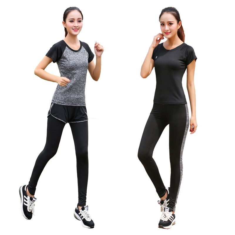 跑步运动风专业速干套装瑜伽服