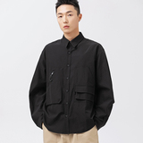 2026春季新款男装日系潮牌多口袋工装长袖衬衫宽松衬衣CS190-F85，男装衬衫，电商A101（原外27）