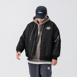 2026冬季新款男日系潮牌飞行员棒球领棉服工装加厚外套MY280-F165图片