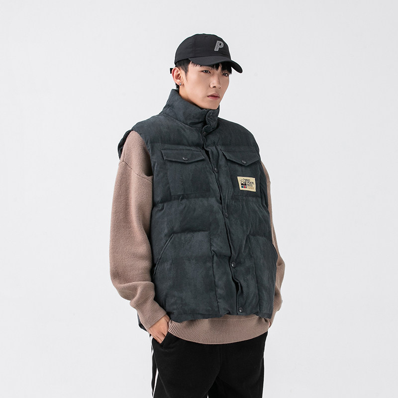 2026冬季新款男日系宽松立领棉衣棉服背心马甲无袖外套MJ10-F145,男装背心/马甲,电商A101（原外27）