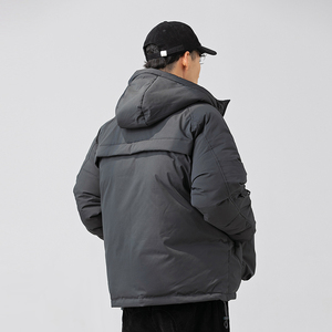 2026冬季新款男日系潮牌纯色宽松休闲连帽棉服加厚外套MY326-F195图片