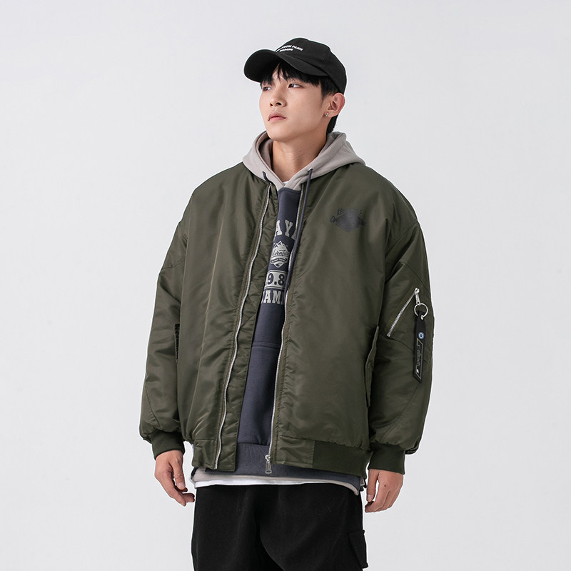 2026冬季新款男日系潮牌飞行员棒球领棉服工装加厚外套MY280-F165,男装棉衣,电商A101（原外27）