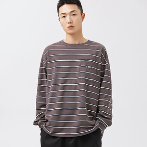 2026春季新款男装日系潮牌条纹圆领套头宽松休闲卫衣WY380-F85图片