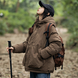 2026冬季新款男日系潮牌纯色宽松休闲连帽棉服加厚外套MY326-F195，男装棉衣，电商A101（原外27）