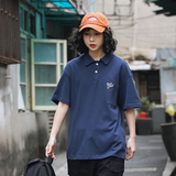 2026夏季新款男装日系基础款白色字母刺绣POLO衫短袖T恤PL36-F60，男装T恤，电商A101（原外27）