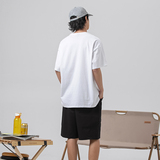 2026夏季新款男装日系潮牌纯色字母印花T恤宽松短袖T818-F38，男装T恤，电商A101（原外27）