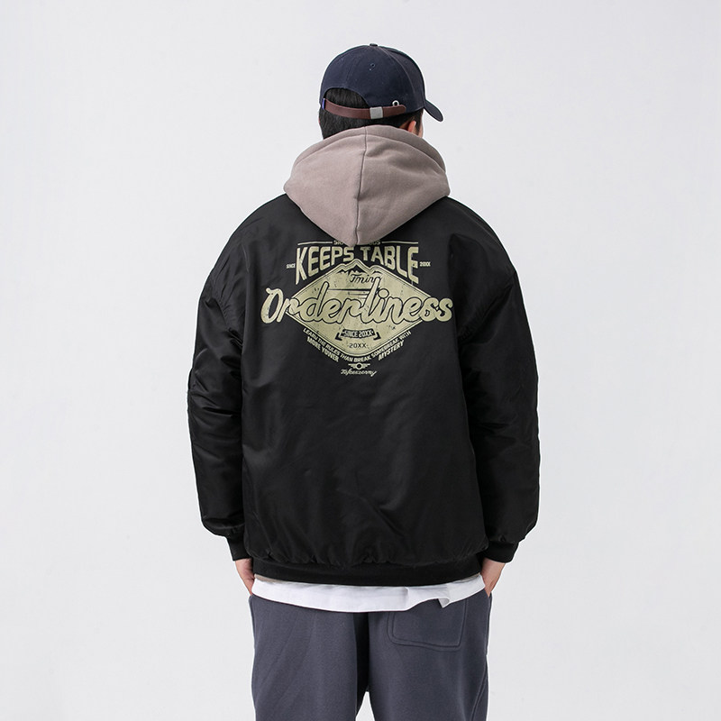 2026冬季新款男日系潮牌飞行员棒球领棉服工装加厚外套MY280-F165,男装棉衣,电商A101（原外27）