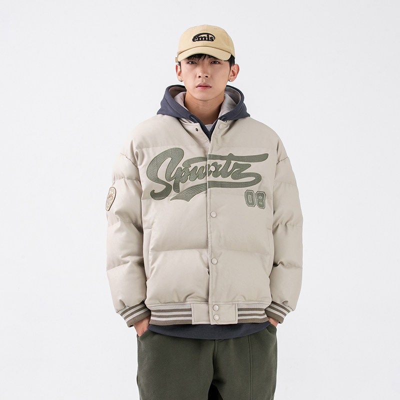 2026冬季新款男装日系潮牌字母刺绣棒球服棉衣加厚外套MY268-F195,男装棉衣,电商A101（原外27）