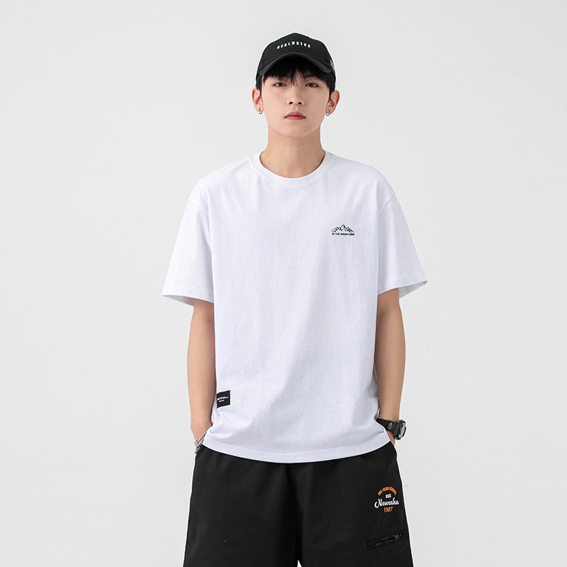 2026夏季新款男装日系复古潮流后背图案印花短袖T恤T730-F43,男装T恤,电商A101（原外27）