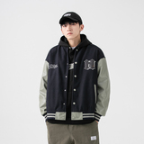 2026春季新款男装日系撞色拼接字母刺绣棒球服外套夹克JK292-F145，男装夹克，电商A101（原外27）