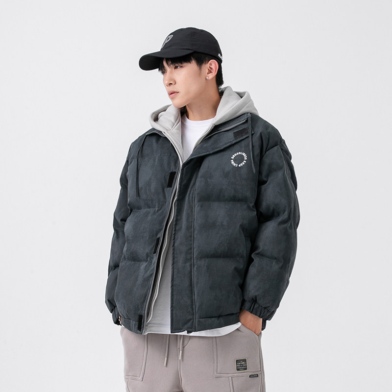 2026冬季新款男装日系潮流宽松假两件连帽棉衣棉服外套MY252-F205,男装棉衣,电商A101（原外27）