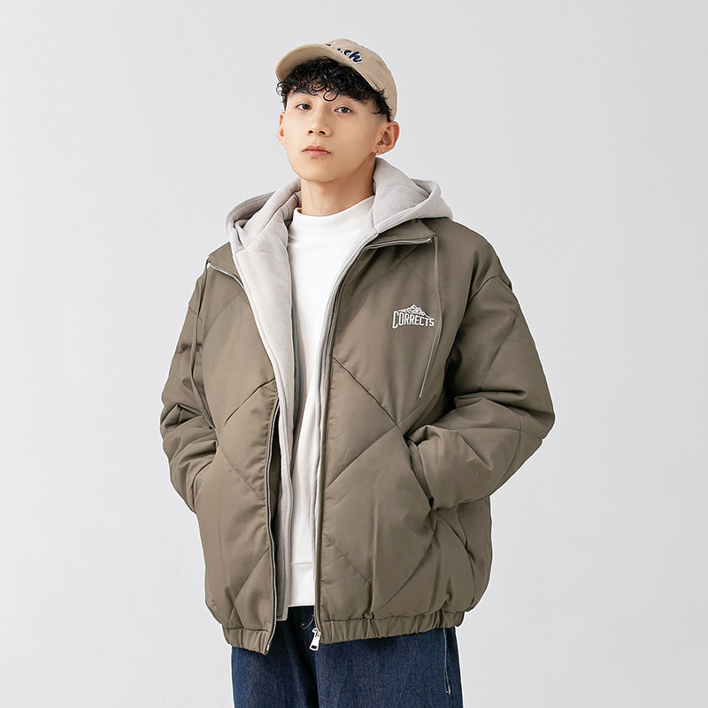2026冬季新款男装日系潮牌宽松假两件连帽皮衣加厚外套MY292-F235,男装皮衣,电商A101（原外27）