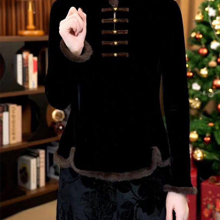 国风盘扣上衣新中式加绒打底衬衫女秋冬不规则下摆长袖内搭加厚款,女装/女士精品,衬衫,淘宝优惠券,粉丝福利购,淘宝优惠卷