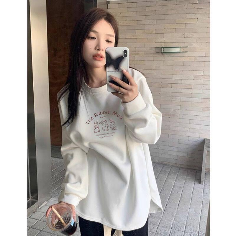 打底衫女春秋冬德绒加厚加绒内搭长袖t恤中长款洋气叠穿保暖上衣