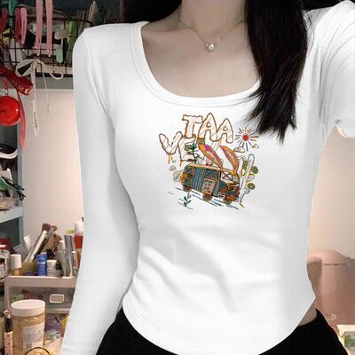 德绒方领打底衫女秋冬内搭2025新款长袖T恤加厚显瘦修身低领上衣