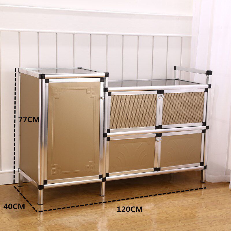 Gas Kitchen cabinet Stainless steel Double Door Storage Lockers Balcony cabinet simple and easy combination Stove cupboard kitchenin the Residential furniture , Cabinet , Sideboard  category - from Buy2taobao.com to provide professional Taobao agent buy service