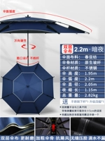 2,2 метра нержавеющей стали [двойной слой зонтичной ткани двойной солнцезащитный крем 0 Прозрачный отражающий край] Темная ночь