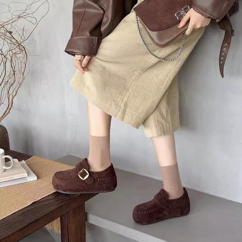 第一佳人女鞋勃肯鞋加毛25冬款女鞋时尚百搭舒适韩版潮鞋增高气质