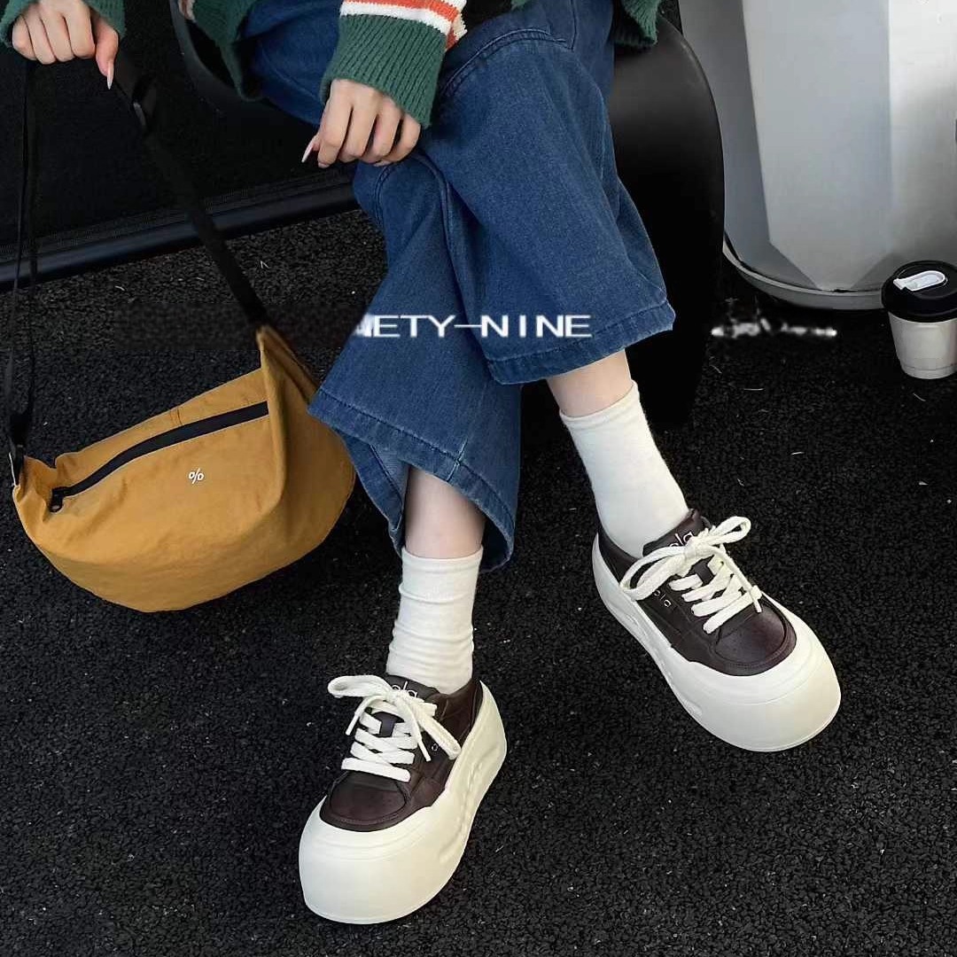 c女靴厚底休闲鞋松糕底6厘米25冬款女鞋时尚百搭舒适增高气质潮鞋