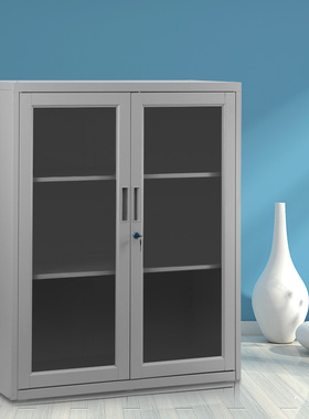 上海铁皮柜办公文件柜资料档案柜西药玻璃开门储物桌边工具柜带锁