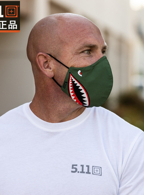 美国5.11个性印花口罩2件装89502鲨鱼嘴511战术户外装饰酷潮面罩
