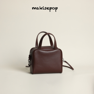 makisepop 原创原厂皮raybag羊皮tr小方包软糯豆腐包饭盒包相机包