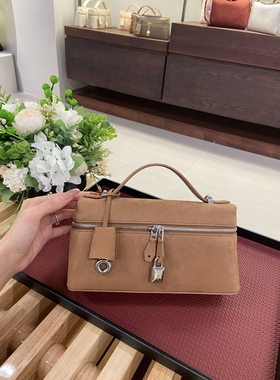 makisepop原厂皮LP 23cm饭盒包手提包金棕银扣女包盒子包单肩斜跨