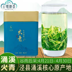 2025新茶涌溪火青茶叶泾县高山云雾清香耐泡安徽绿茶谷雨新品珠茶