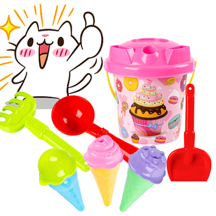 沙滩玩具套装挖沙工具儿童玩沙宝宝小沙桶单个加厚一至二岁男女孩