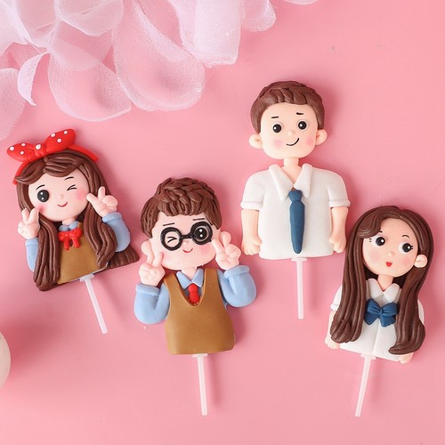 520情人节男孩女孩恋爱情侣软陶