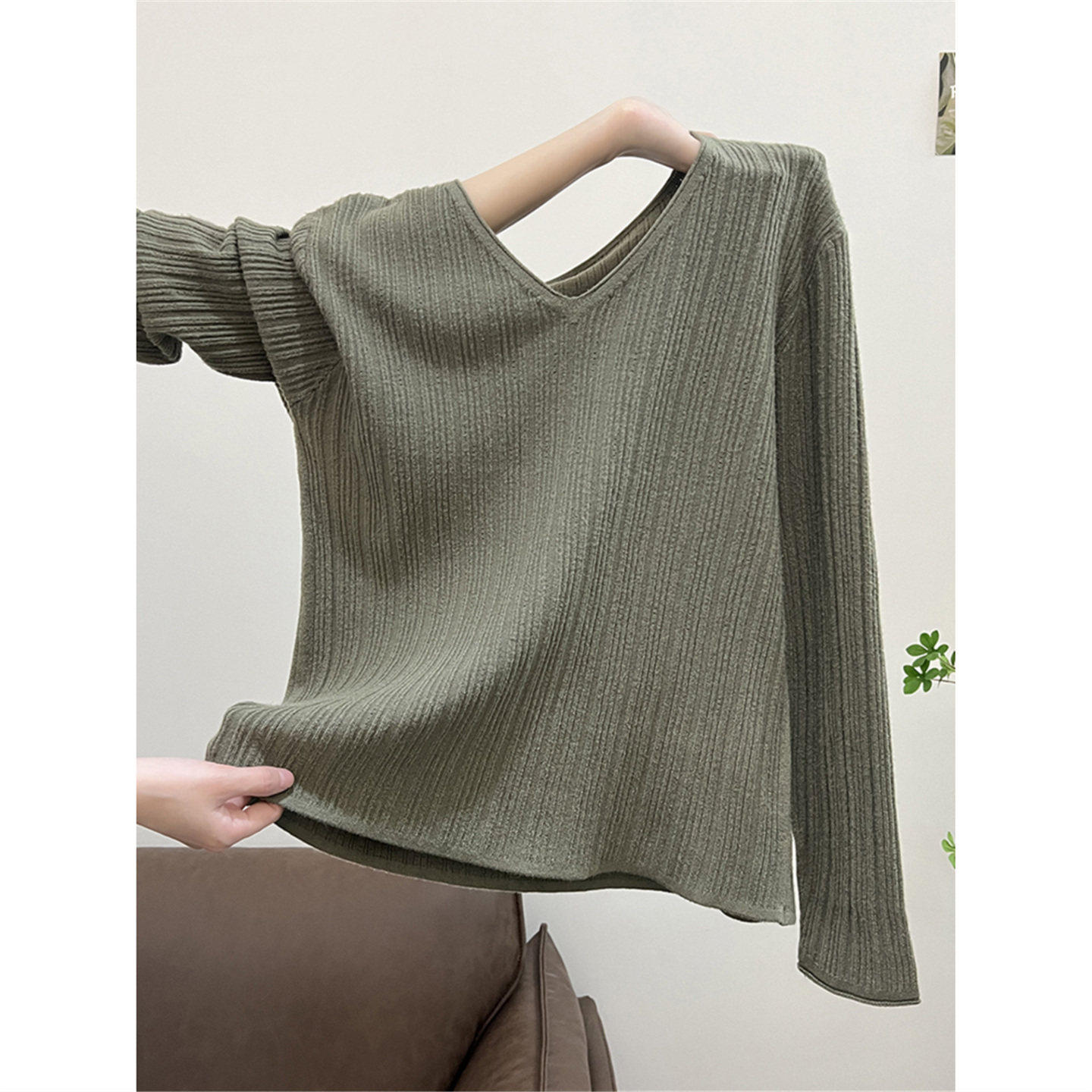 秋冬慵懒宽松外穿内搭长袖打底针织衫上衣高级感超好看v领毛衣女,女装/女士精品,毛针织衫,淘宝优惠券,粉丝福利购,淘宝优惠卷