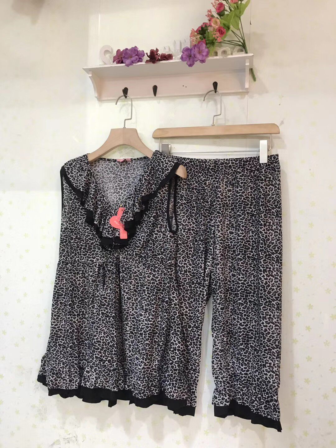 包邮夏薄凉爽牛奶丝胖妹妹家居服