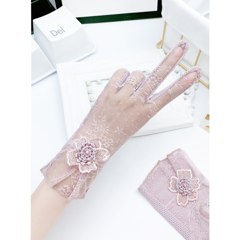 蕾丝手套女夏天防晒薄款透气防滑弹力可爱韩版触屏骑电车开车手套,服饰配件/皮带/帽子/围巾,手套,淘宝优惠券,粉丝福利购,淘宝优惠卷