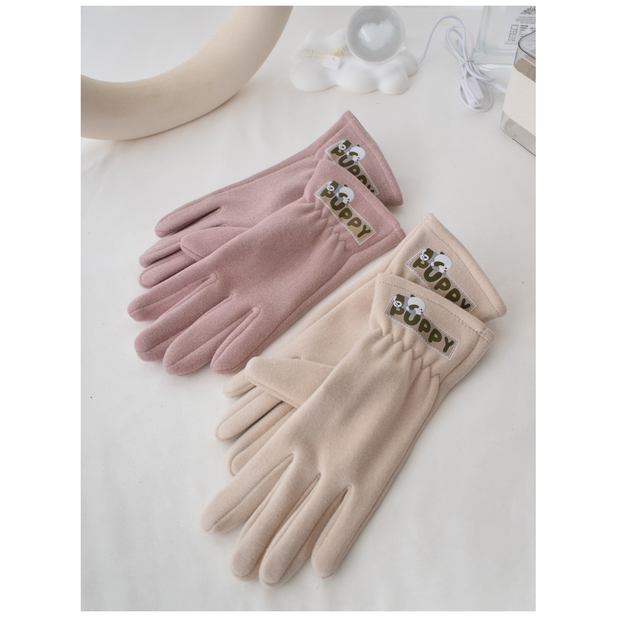 保暖手套女秋冬季骑行米格丹顿