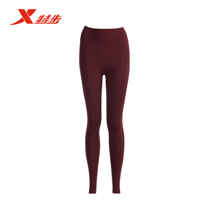 特步2025秋季女款新款针织紧身裤