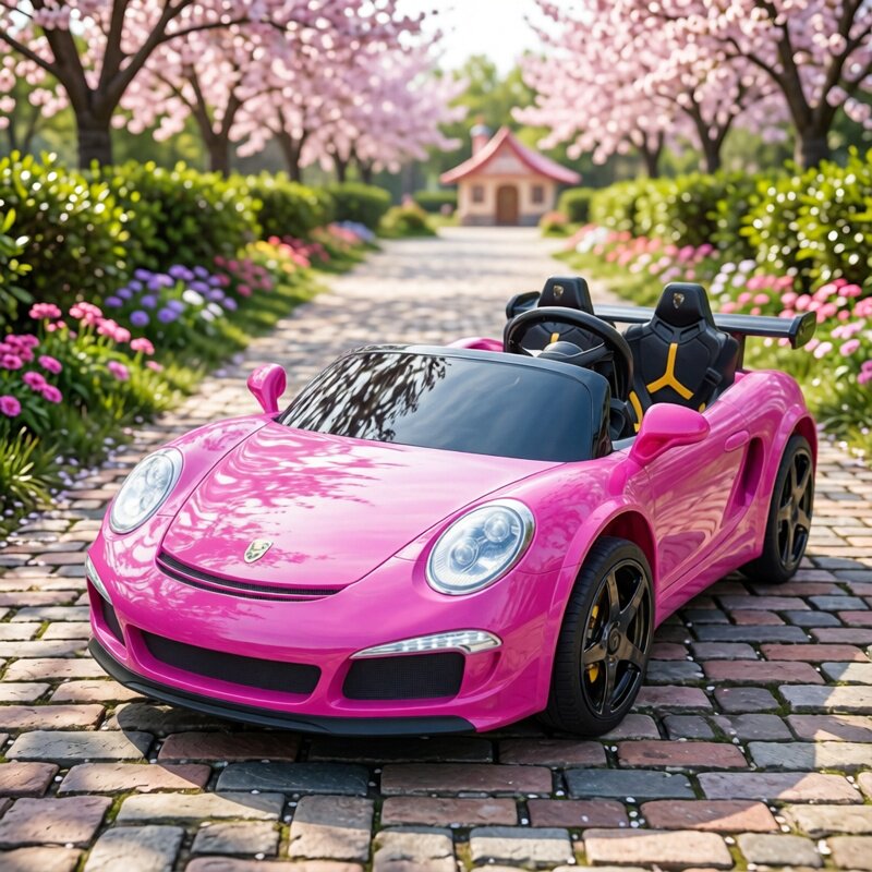 RUF-CTR3儿童电动车改装保时捷跑车双人可坐宝宝遥控车四轮玩具车