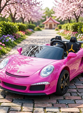 RUF-CTR3儿童电动车改装保时捷跑车双人可坐宝宝遥控车四轮玩具车