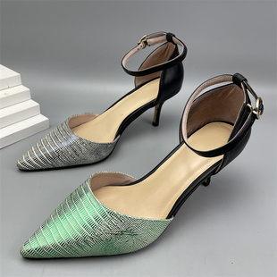 断码处理2025新款气质通勤优雅时装名媛宴会迷人高跟女鞋小码36码