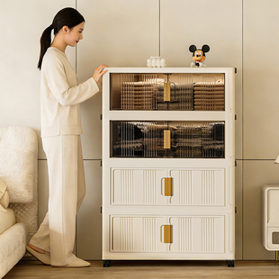 免安装衣服收纳柜子卧室床头储物柜折叠飘窗收纳箱家用儿童置物柜