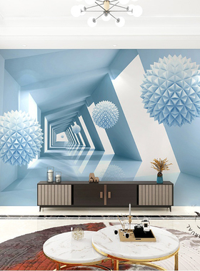 电视背景影视墙装饰壁纸简约现代时尚小户型壁布高档358d立体壁画