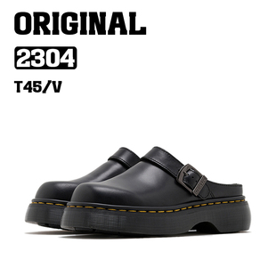 复古增高外穿半拖鞋 BOSITU 2304厚底油皮美式 原创系列新款 ORG