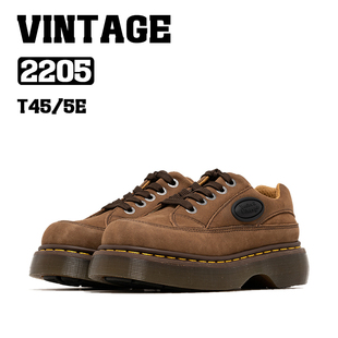 复古磨砂皮马丁单鞋 BOSITU 2205厚底5孔美式 古着系列新款 女 VTG