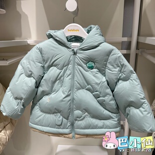 清仓巴拉巴拉男婴百搭连帽保暖卡通羽绒服2025冬新款 201425107110