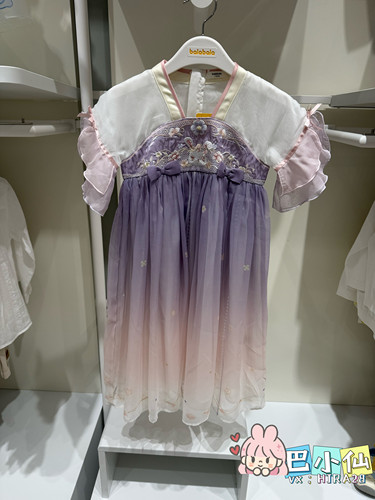 巴拉巴拉专柜正品2026年新品夏季女童国风网纱连衣裙202226111004