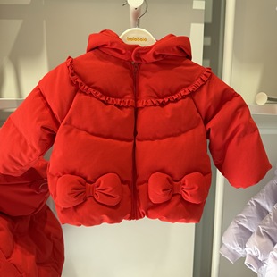 巴拉巴拉男女婴幼童羽绒服2026春季 红色拜年服200126107201 新款