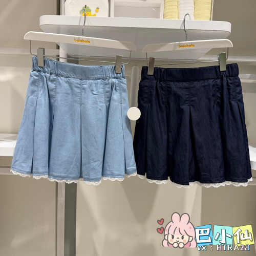 巴拉巴拉夏季女中童百搭舒适简洁大气短裙裙裤202226110006