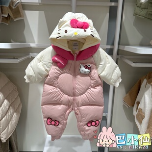 巴拉巴拉女婴童冬季 卡通HelloKitt连体衣防寒羽绒服200425120002