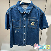 纯棉牛仔外套男童夏装 特价 衬衫 儿童短袖 宽松上 巴拉巴拉童装