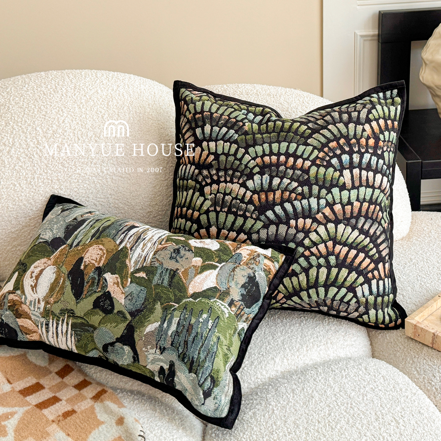 蔓越家轻奢卧室床头靠垫腰靠抱枕